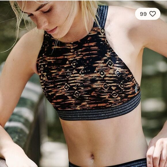 NWT Free People Printed Practice Makes Perfect Bra - Picture 2 of 8